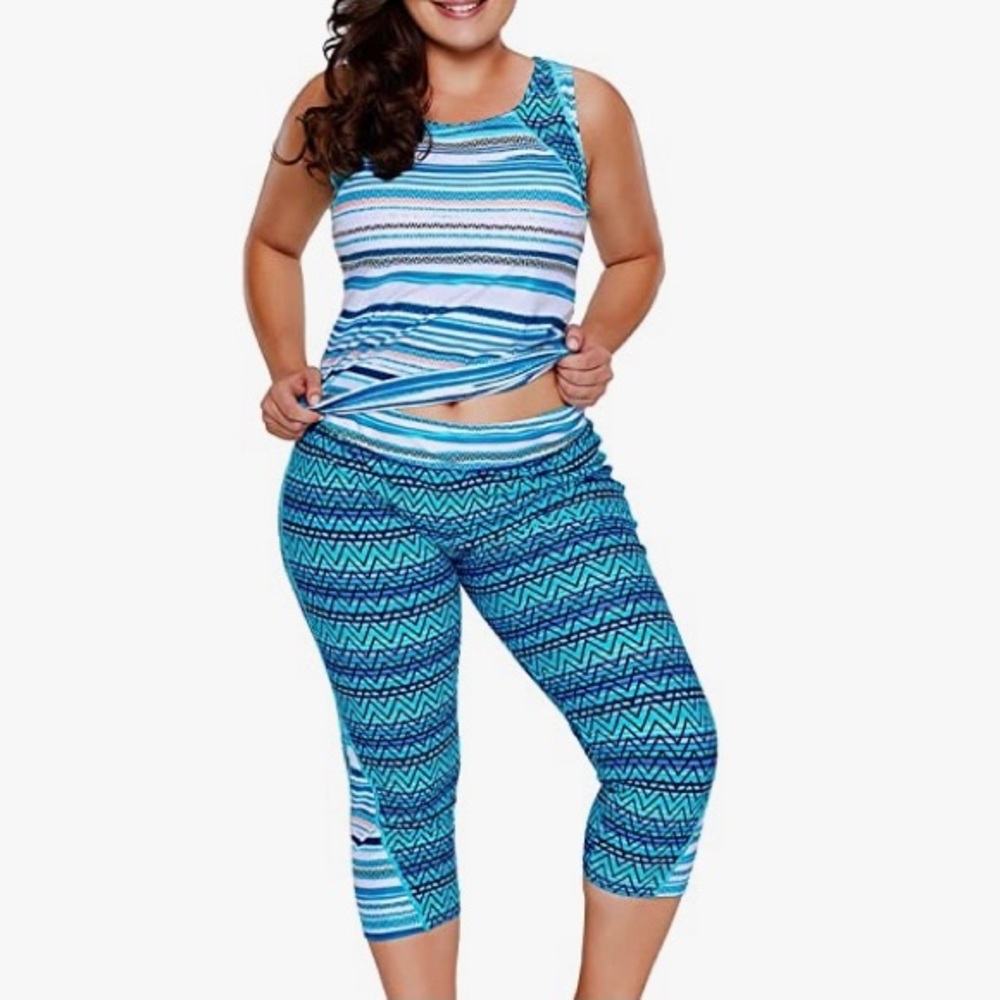 WOLDGIRLS 2PC TANKINI SWIMSET &/OR ACTIVEWEAR SET